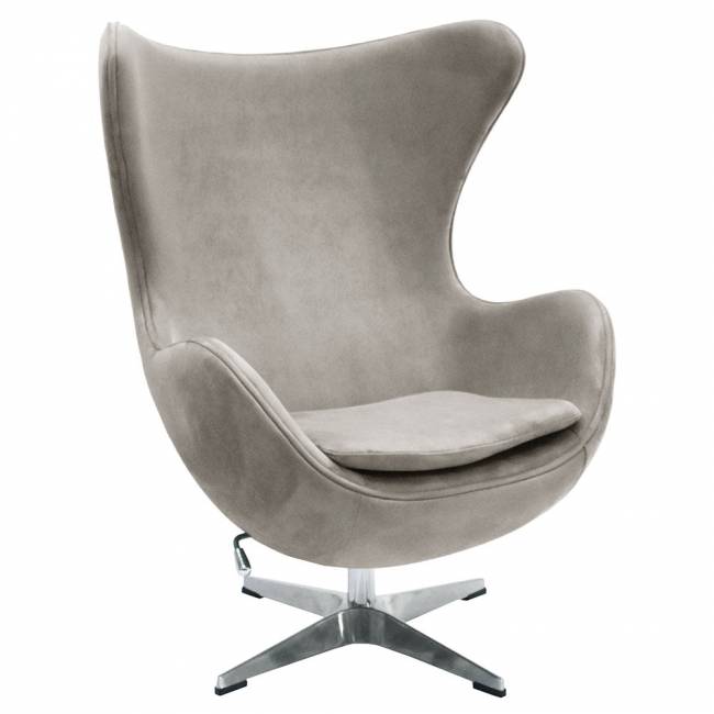 Кресло EGG STYLE CHAIR латте, искусственная замша Кресло EGG STYLE CHAIR латте, искусственная замша