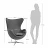 Кресло EGG STYLE CHAIR латте, искусственная замша Кресло EGG STYLE CHAIR латте, искусственная замша
