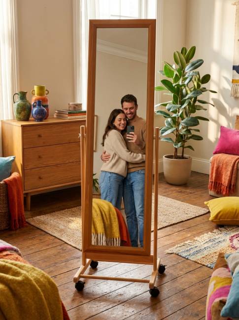 Зеркало напольное В 27Н светло-коричневый 137 см х 42,5 см