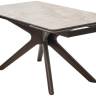 Стол EDER 160 GLOSS AMBER JADE SOLID CERAMIC / Орех, ®DISAUR