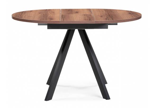 Стол деревянный Трейси 90(120)х90х75 дуб делано темный / черный Стол деревянный Трейси 90(120)х90х75 дуб делано темный / черный