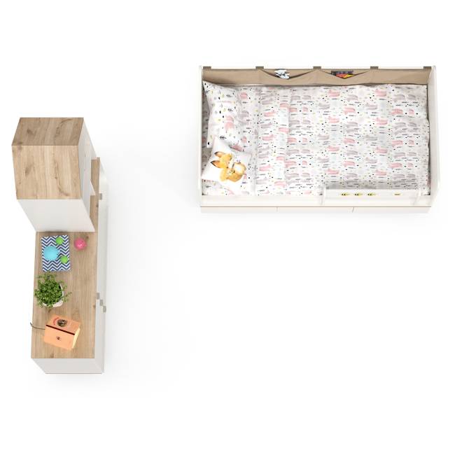 Мебель в детскую Эйп № 3 цвет белый/дуб белый Мебель в детскую Эйп № 3 цвет белый/дуб белый