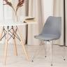 Стул TULIP IRON CHAIR (mod.EC-123) металл/пластик, 54,5*48*83,5см, серый (Комплект из 4 шт.) серый металл/пластик