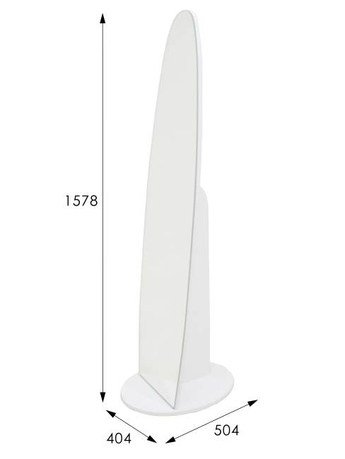 Зеркало напольное Стелла 1 белый 157,8 см х 40,4 см