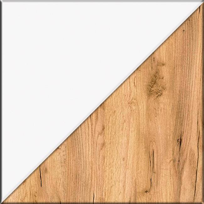 Два платяных шкафа Остин и комод с зеркалом цвет белый шагрень/дуб крафт золотой