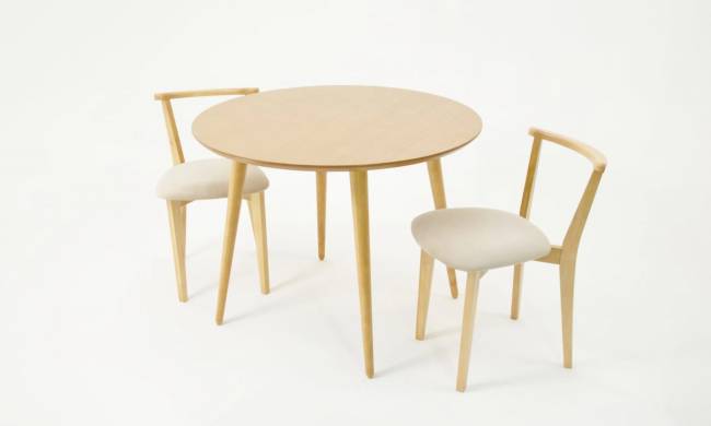 Стол Монте К 90 натур со стульями Франк натур велюр бежевый Стол Монте К 90 натур со стульями Франк натур велюр бежевый