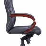 Стул руководителя Everprof Monaco Wood Кожа Черный