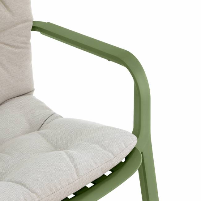 Кресло-качалка пластиковое с подушкой Folio агава, бежевый 720х810-925х1190-1125 мм Кресло-качалка пластиковое с подушкой Folio агава, бежевый 720х810-925х1190-1125 мм