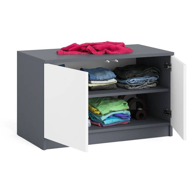 Тумба/антресоль Мори МА900.1 цвет графит/белый