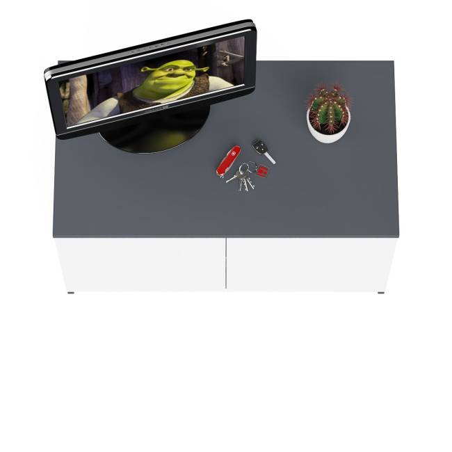 Тумба/антресоль Мори МА900.1 цвет графит/белый