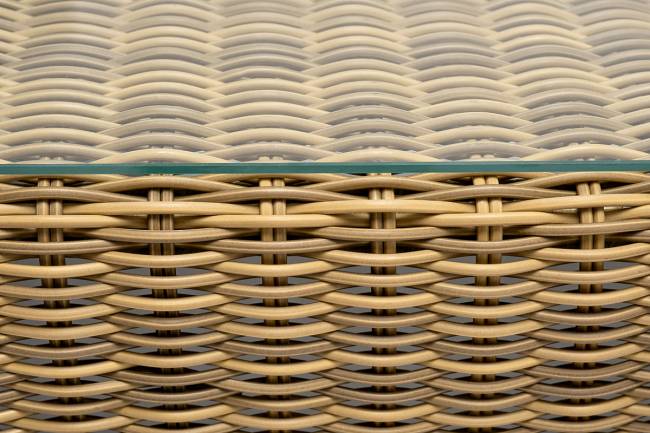 "Боно" лаунж-зона из искусственного ротанга, цвет соломенный