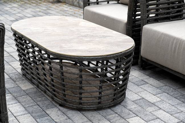 "Валенсия" лаунж-зона из искусственного ротанга, цвет серый