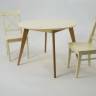 Стол Сканди К 90 натур/слоновая кость со стульями Ингольф слоновая кость Стол Сканди К 90 натур/слоновая кость со стульями Ингольф слоновая кость