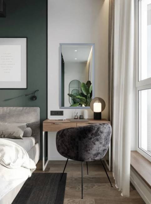 Зеркало настенное Артемида серый 77 см х 46, 5 см