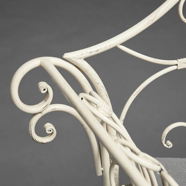 Скамья Secret de Maison BEAUJOLAIS + подушка (mod. PL08-8574) металл, 136х46х96см, белый антик (antique white) белый