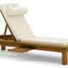 Шезлонг-лежак деревянный с матрасом Roova 2170х770х340 мм