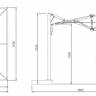 Зонт профессиональный 2.9х2.9 м Astro Timber имитация ироко, черный 2900х2900 мм