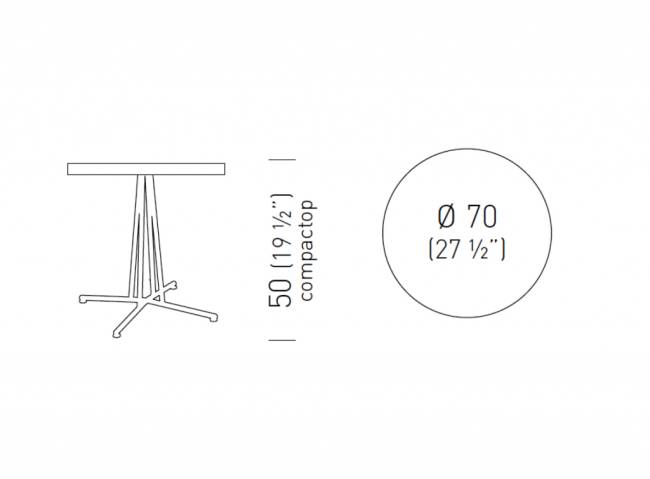 Cтолик кофейный Bristol Ø700х500 мм