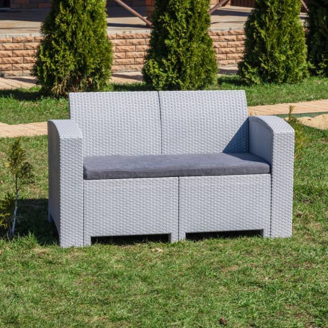 2-х местный диван LANA LUX светло-серый 2-х местный диван LANA LUX светло-серый