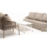 "Верона" лаунж-зона 5-местная плетеная из роупа (веревки), каркас алюминиевый белый, роуп бежевый "Верона" лаунж-зона 5-местная плетеная из роупа (веревки), каркас алюминиевый белый, роуп бежевый