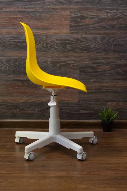 Кресло компьютерное Смузи белый/горчичный Кресло компьютерное Смузи белый/горчичный