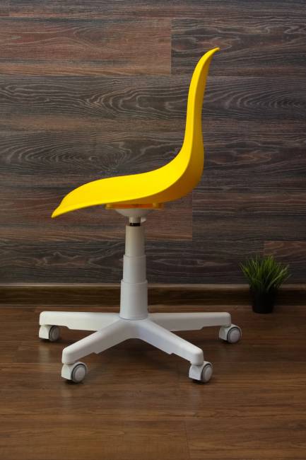 Кресло компьютерное Смузи белый/горчичный Кресло компьютерное Смузи белый/горчичный