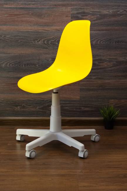 Кресло компьютерное Смузи белый/горчичный Кресло компьютерное Смузи белый/горчичный