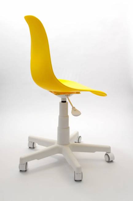 Кресло компьютерное Смузи белый/горчичный Кресло компьютерное Смузи белый/горчичный