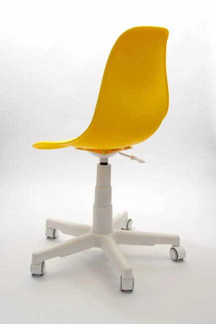 Кресло компьютерное Смузи белый/горчичный Кресло компьютерное Смузи белый/горчичный