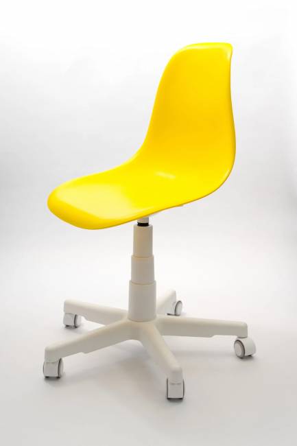 Кресло компьютерное Смузи белый/горчичный Кресло компьютерное Смузи белый/горчичный