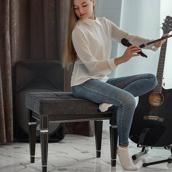 Банкетка Васко В 97Н венге/серебро