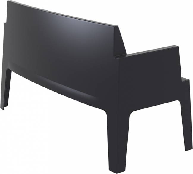 Диван пластиковый двухместный Box Sofa черный 1380x620x800 мм Диван пластиковый двухместный Box Sofa черный 1380x620x800 мм