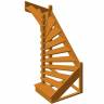 Деревянная межэтажная лестница ЛЕС-01 Сосна, Налево, 2720-2920