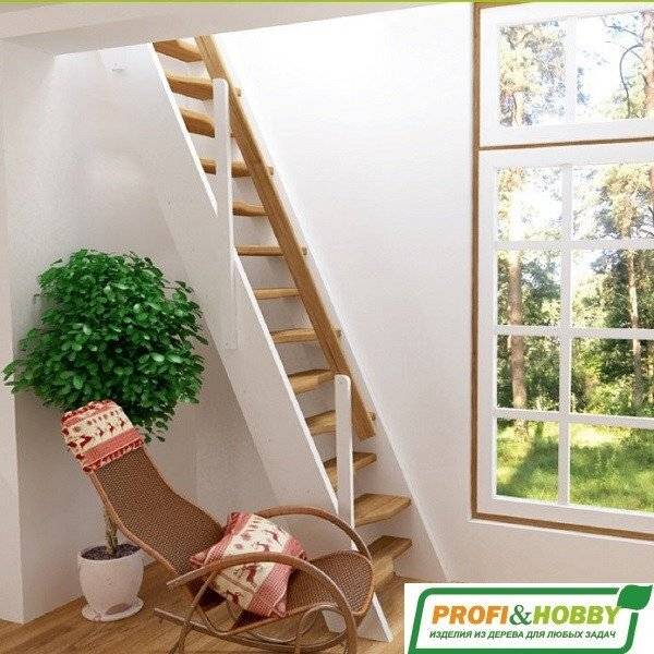 Деревянная лестница К-007м/28 Деревянная лестница К-007м/28