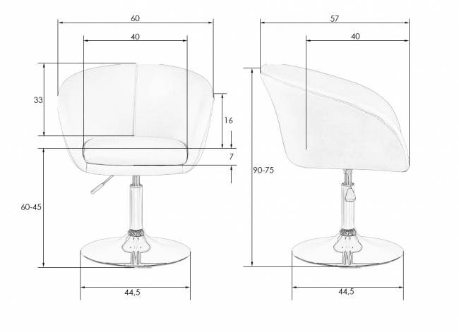 Кресло дизайнерское DOBRIN EDISON, мятный велюр (1922-8)