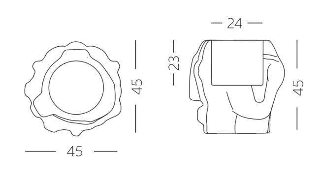 Кашпо из биопластика Threebu Pot Special пустыня Намибии 450х450х450 мм