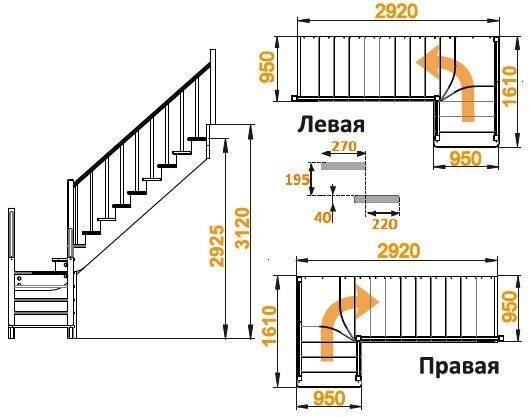 Деревянная лестница К-032м Деревянная лестница К-032м