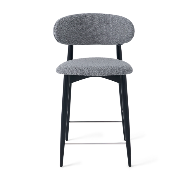 Стул Glory полубарный серый, опора бук черный