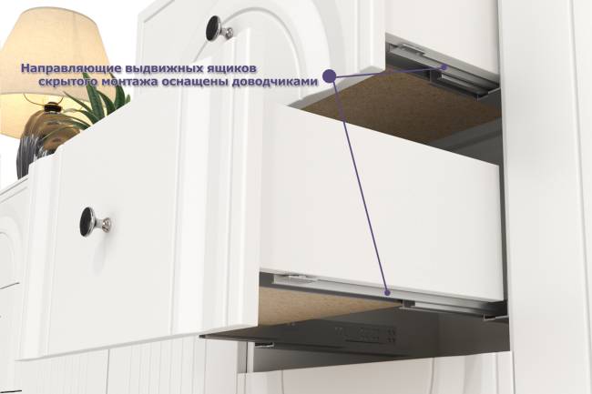 Валенсия два комода-тумбы и сервант три дверки № 123 цвет белый шагрень Валенсия два комода-тумбы и сервант три дверки № 123 цвет белый шагрень