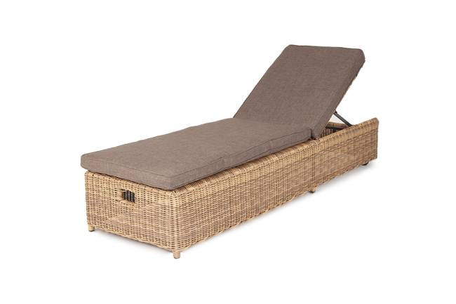 "Рим" шезлонг с подушкой, цвет соломенный "Рим" шезлонг с подушкой, цвет соломенный
