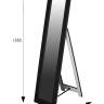 Зеркало напольное BeautyStyle 8 черный 138 см х 35 см