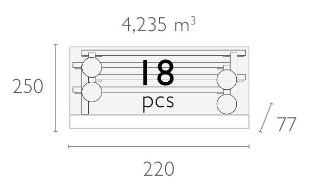 Шезлонг-лежак металлический Casablanca черный 1900х740х310 мм