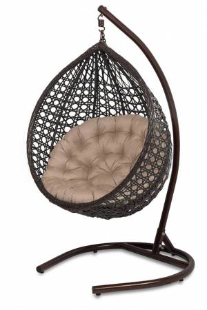 Подвесное кресло из искусственного ротанга "FRESCO", коричневый