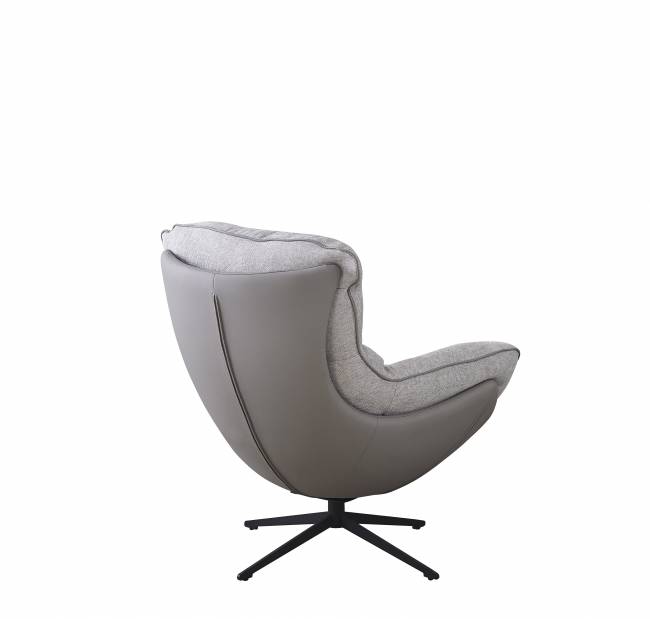 Комплект кресло HUG светло-серый, экокожа, шенилл с оттоманкой светло-серый, экокожа Комплект кресло HUG светло-серый, экокожа, шенилл с оттоманкой светло-серый, экокожа