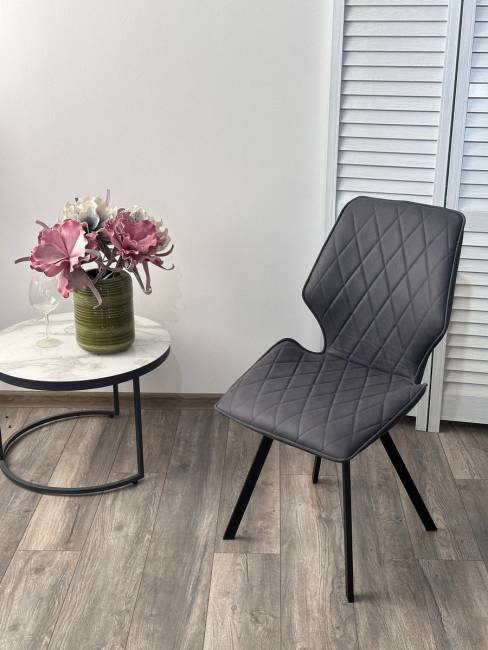 Стул РАФАЭЛЬ, цвет Style-22 Темно-серый, ткань под нубук / черный каркас М-City Стул РАФАЭЛЬ, цвет Style-22 Темно-серый, ткань под нубук / черный каркас М-City