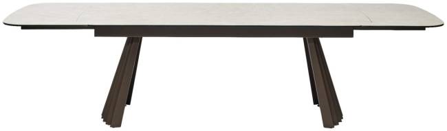 Стол ASTRID 200 TL-102 Бежевый мрамор, испанская керамика / Шоколадное золото каркас, ®DISAUR