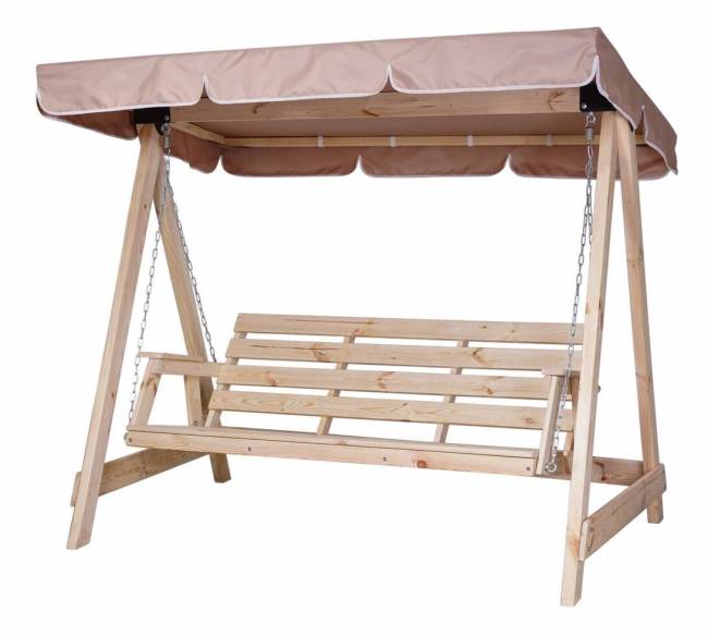 Садовые качели "СЕЛЕНА", не окрашенные