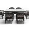 "Амароне" обеденная группа из искусственного ротанга на 6 персон, цвет графит "Амароне" обеденная группа из искусственного ротанга на 6 персон, цвет графит