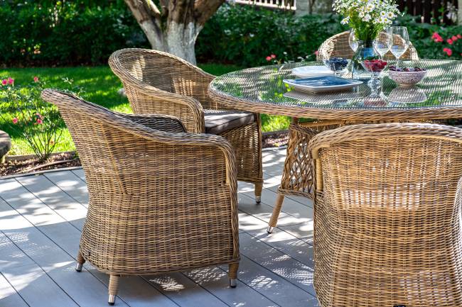 "Равенна" плетеное кресло из искусственного ротанга, цвет соломенный "Равенна" плетеное кресло из искусственного ротанга, цвет соломенный