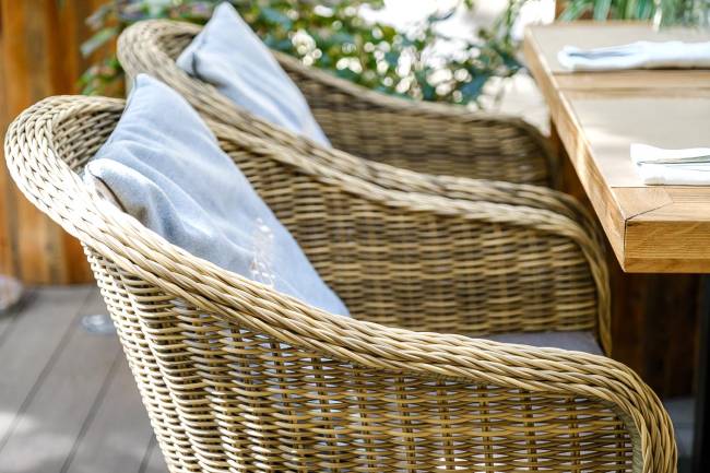 "Равенна" плетеное кресло из искусственного ротанга, цвет соломенный "Равенна" плетеное кресло из искусственного ротанга, цвет соломенный